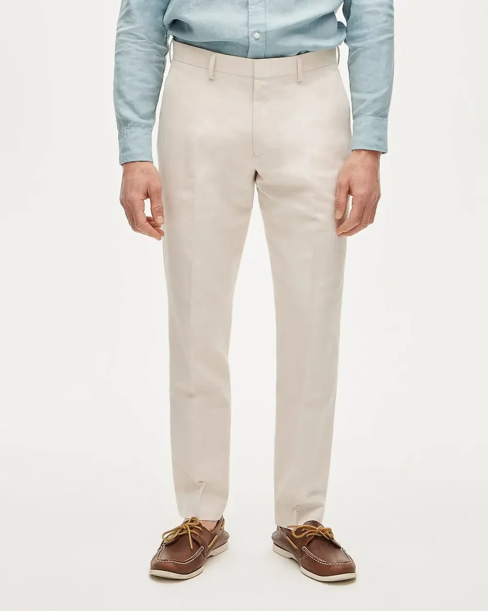NWT J. Crew Ludlow Slim-fit suit pant in Baird McNutt Blend Cream Size 36/32